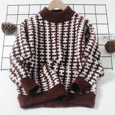 2023 haine noi pentru copii fete tricotate toamnă iarnă groase clasice toate meciurile casual cu dungi de culoare contrastantă pulovere pulovere