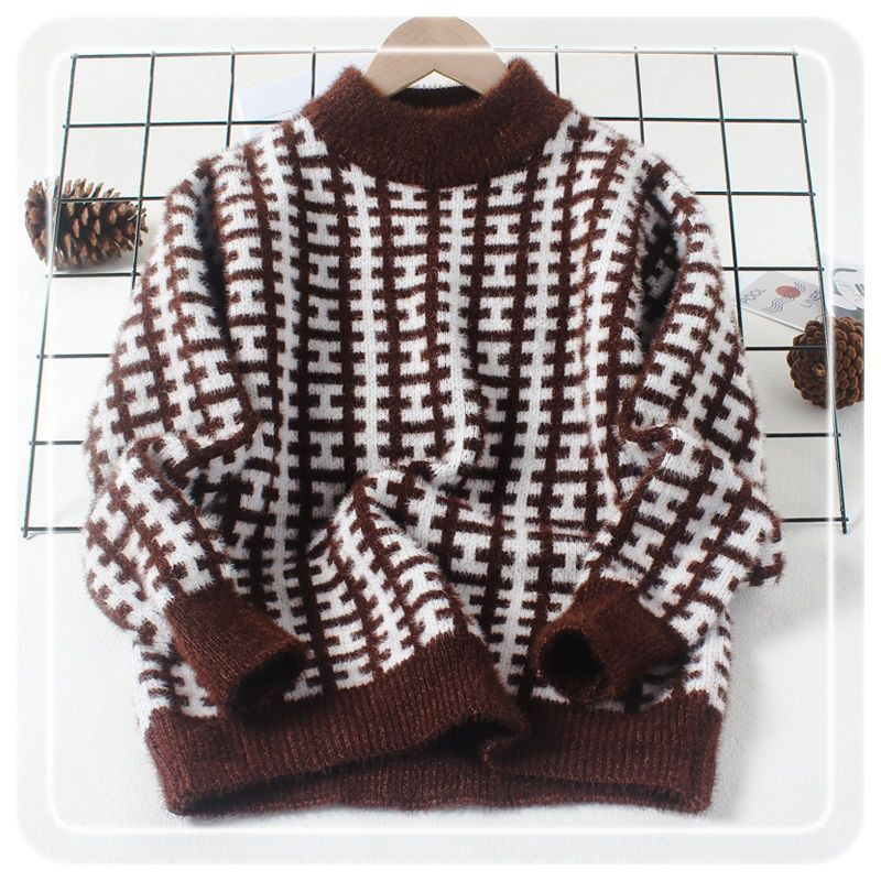 2023 haine noi pentru copii fete tricotate toamnă iarnă groase clasice toate meciurile casual cu dungi de culoare contrastantă pulovere pulovere