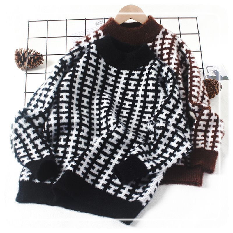 2023 haine noi pentru copii fete tricotate toamnă iarnă groase clasice toate meciurile casual cu dungi de culoare contrastantă pulovere pulovere