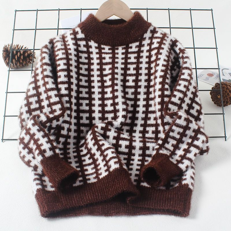 2023 haine noi pentru copii fete tricotate toamnă iarnă groase clasice toate meciurile casual cu dungi de culoare contrastantă pulovere pulovere