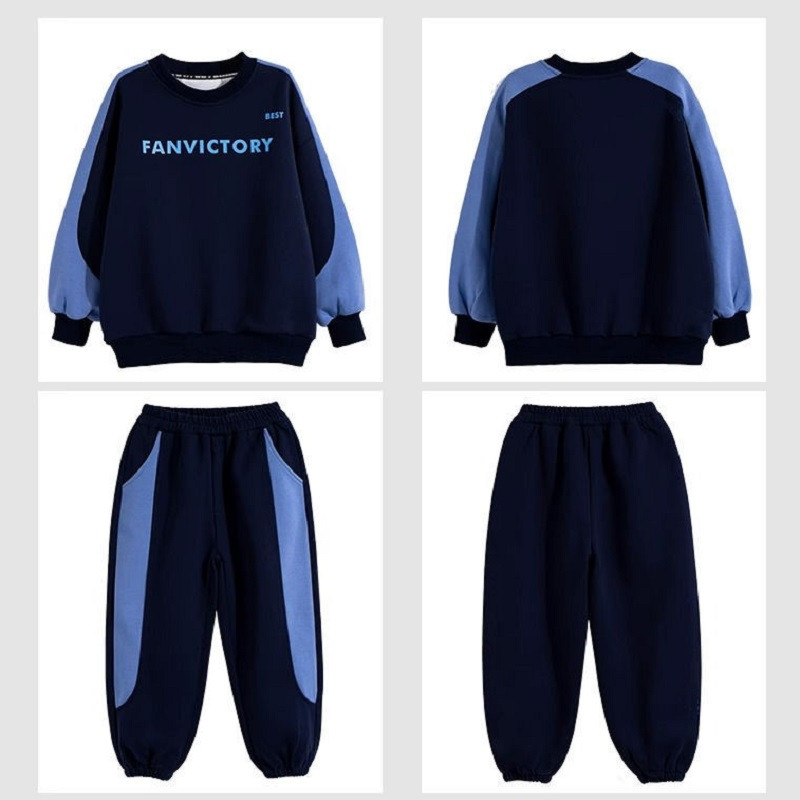 Teismeliste poiste rõivakomplekt, sügistalvine kiri Pullover, dressipluus ja pükskostüüm, lastele 2-osaline varustus, spordidress, puhkeriided