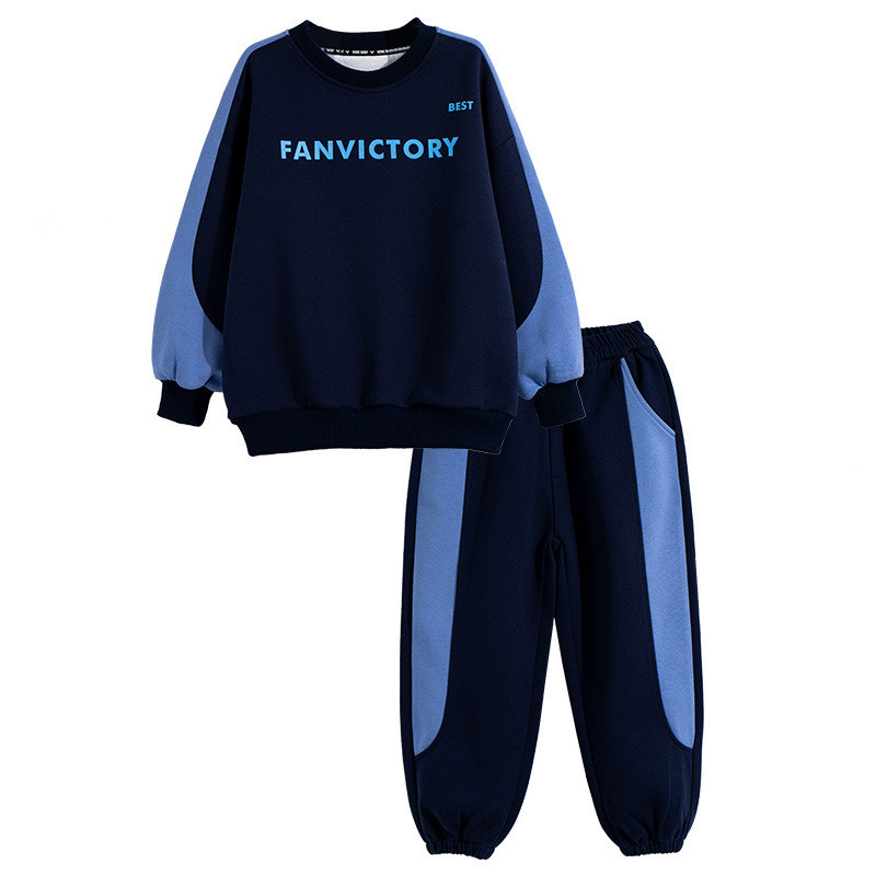 Teismeliste poiste rõivakomplekt, sügistalvine kiri Pullover, dressipluus ja pükskostüüm, lastele 2-osaline varustus, spordidress, puhkeriided