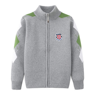 Koolistiil Sügis Uued Lapsed Poisid Tüdrukud Riided Kampsun Kampsun Õpilane Kootud Kardiganid Kudumid Puuvillane Suur poiss Jope Topid