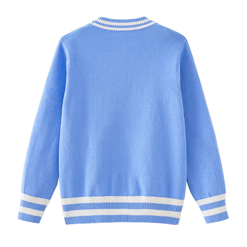 Koolistiil Sügis Uued Lapsed Poisid Tüdrukud Riided Kampsun Kampsun Õpilane Kootud Kardiganid Kudumid Puuvillane Suur poiss Jope Topid