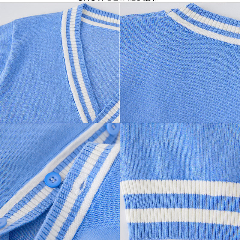 Koolistiil Sügis Uued Lapsed Poisid Tüdrukud Riided Kampsun Kampsun Õpilane Kootud Kardiganid Kudumid Puuvillane Suur poiss Jope Topid