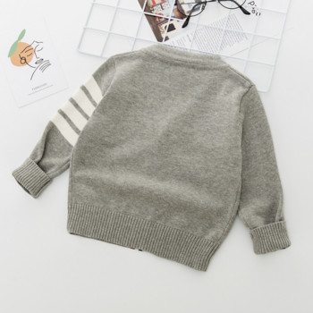 Νέα Παιδική Ριγέ Πλέξιμο Ζακέτα Πουλόβερ Φθινόπωρο για αγόρι κορίτσι Πουλόβερ Μπλουζ για αγόρια Στολή Ρούχα Παιδικά Μαλακά ρούχα