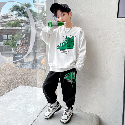 Baby Boys Mood Naljakas kampsun Pükste komplekt Sügis lastele Kapuutsiga ülerõivad Topid Püksid 2 TK varustus Laste Teismeliste Kostüüm