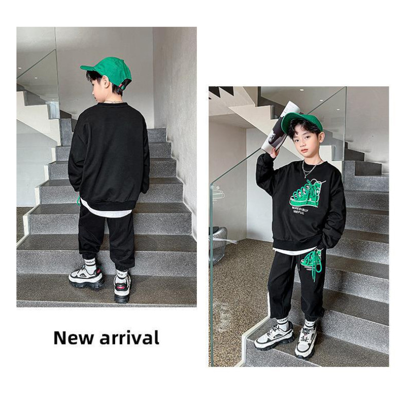 Baby Boys Mood Naljakas kampsun Pükste komplekt Sügis lastele Kapuutsiga ülerõivad Topid Püksid 2 TK varustus Laste Teismeliste Kostüüm