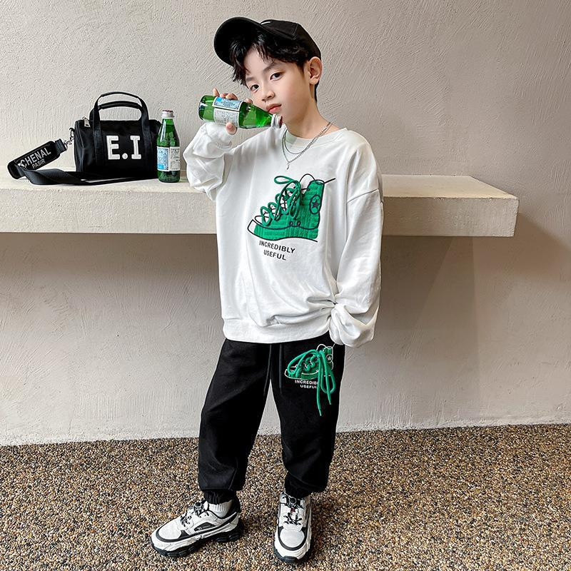 Baby Boys Mood Naljakas kampsun Pükste komplekt Sügis lastele Kapuutsiga ülerõivad Topid Püksid 2 TK varustus Laste Teismeliste Kostüüm