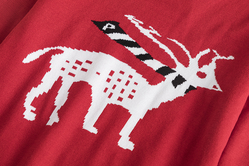 Beebipoistele Kootud kampsun Põdratrükiga Punased Jõulutopsid T-särgid Pikad varrukad Talvised soojad vabaajariided 3-6-aastastele tüdrukutele jõulukostüüm