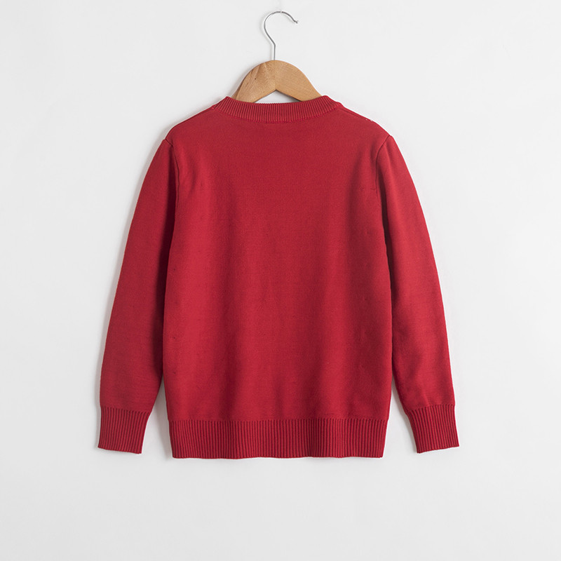 Beebipoistele Kootud kampsun Põdratrükiga Punased Jõulutopsid T-särgid Pikad varrukad Talvised soojad vabaajariided 3-6-aastastele tüdrukutele jõulukostüüm