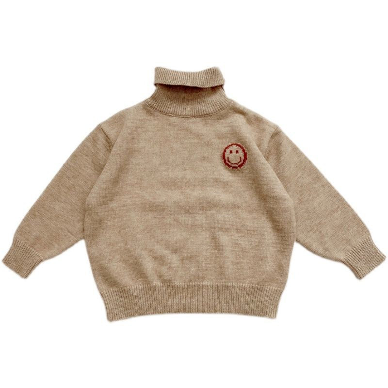 2023. aasta sügisene beebitüdrukute kampsunid, lastele, kuduvad pulloverid, topid poisikeste tüdrukute kõrge kaelusega pikkade varrukatega kampsunid 2–10 a.