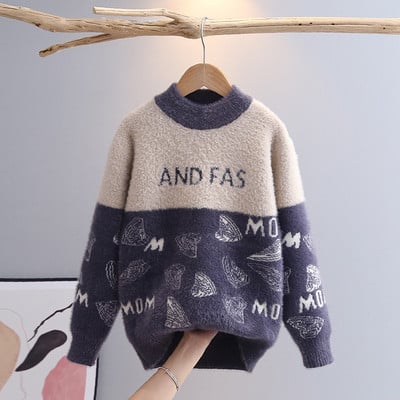 Poiste kootud kampsunid sügistalv lapsed villased kampsunid riided 3–9-aastastele beebidele Pullover kampsun, laste kostüüm