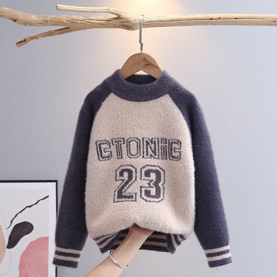 Poiste kootud kampsunid sügistalv lapsed villased kampsunid riided 3–9-aastastele beebidele Pullover kampsun, laste kostüüm