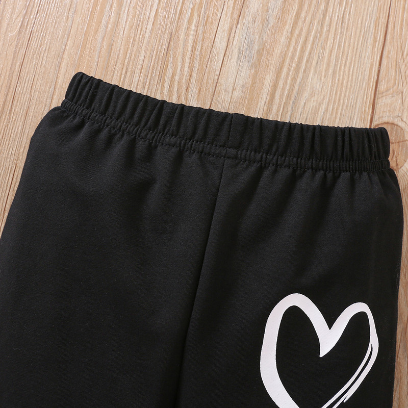 2023 uus armastustrükiga pikkade varrukatega kampsun kaheosaline tüdrukute vabaaja topp + püksid puuvillane pehme beebitüdruku moerõivaste ülikond