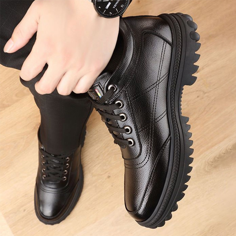 Мъжки памучни обувки Подплатени топли обувки  Високи обувки с дебела подметка Неплъзгащи се ботуши за сняг Обувки за баща 