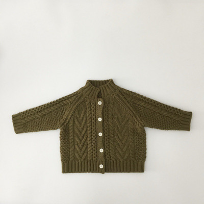 Pulovere tricotate de culoare uni pentru copii, în stil coreean de iarnă, îngroșați, ocazional, pentru copii mici, haină pentru copii, pulover pentru copii