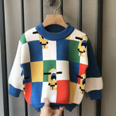 Berniukas megztinis vaikiskas rudeninis drabuzelis vaikiškas megztinis rudeninis kūdikio paltas Storas vaikiškas ruduo ir žiema