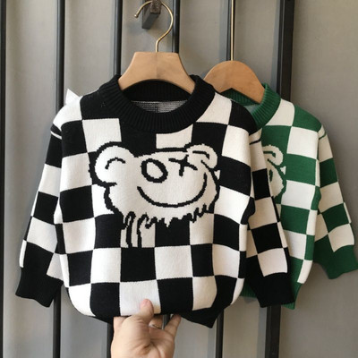 Berniukas megztinis vaikiskas rudeninis drabuzelis vaikiškas megztinis rudeninis kūdikio paltas Storas vaikiškas ruduo ir žiema