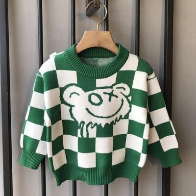 Berniukas megztinis vaikiskas rudeninis drabuzelis vaikiškas megztinis rudeninis kūdikio paltas Storas vaikiškas ruduo ir žiema