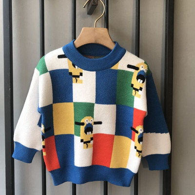 Berniukas megztinis vaikiskas rudeninis drabuzelis vaikiškas megztinis rudeninis kūdikio paltas Storas vaikiškas ruduo ir žiema