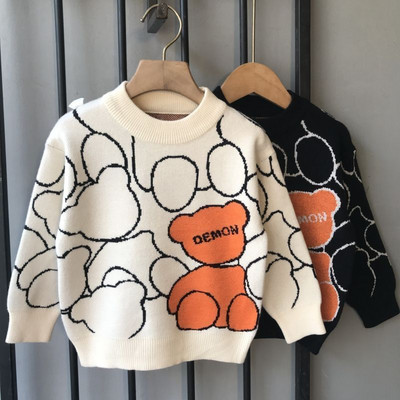 Berniukas megztinis vaikiskas rudeninis drabuzelis vaikiškas megztinis rudeninis kūdikio paltas Storas vaikiškas ruduo ir žiema