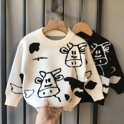 Berniukas megztinis vaikiskas rudeninis drabuzelis vaikiškas megztinis rudeninis kūdikio paltas Storas vaikiškas ruduo ir žiema