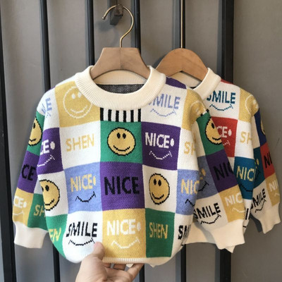 Berniukas megztinis vaikiskas rudeninis drabuzelis vaikiškas megztinis rudeninis kūdikio paltas Storas vaikiškas ruduo ir žiema