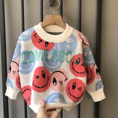 Berniukas megztinis vaikiskas rudeninis drabuzelis vaikiškas megztinis rudeninis kūdikio paltas Storas vaikiškas ruduo ir žiema