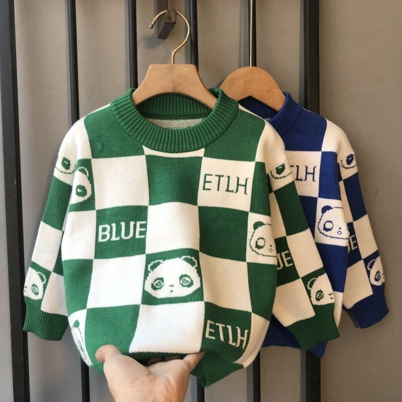 Berniukas megztinis vaikiskas rudeninis drabuzelis vaikiškas megztinis rudeninis kūdikio paltas Storas vaikiškas ruduo ir žiema