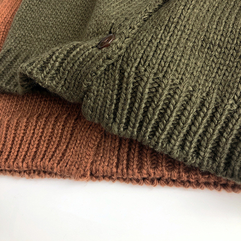 Sügistalvine Tüdrukute Turtleneck Pikkade Varrukatega Kampsun Soliidne Poisi Laste Kootud Kardigan Retro vabaaja Laste Pullover Särk