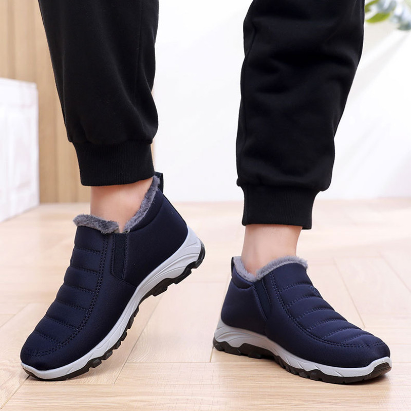 Žieminiai vyriški senyvo amžiaus dovanos medvilniniai batai Nauji šilti plokščiakulniai, neslystantys, patvarūs senyvo amžiaus batai. Laisvalaikio sniego patogūs batai, atsparūs nusidėvėjimui