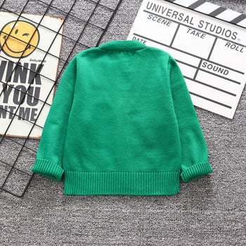 2020 Плетени пуловери Жилетка за момчета Есенни детски училищни дрехи Бебешки детски якета Ежедневни палта 1-7 години