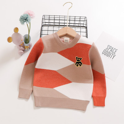 2023 Toamnă Iarnă Copii Desene Animate Pulovere tricotate cu îmbinare Pulover Copii Copii Băieți Pulover Jumper Bumbac Haine pentru copii mici 1-7 ani