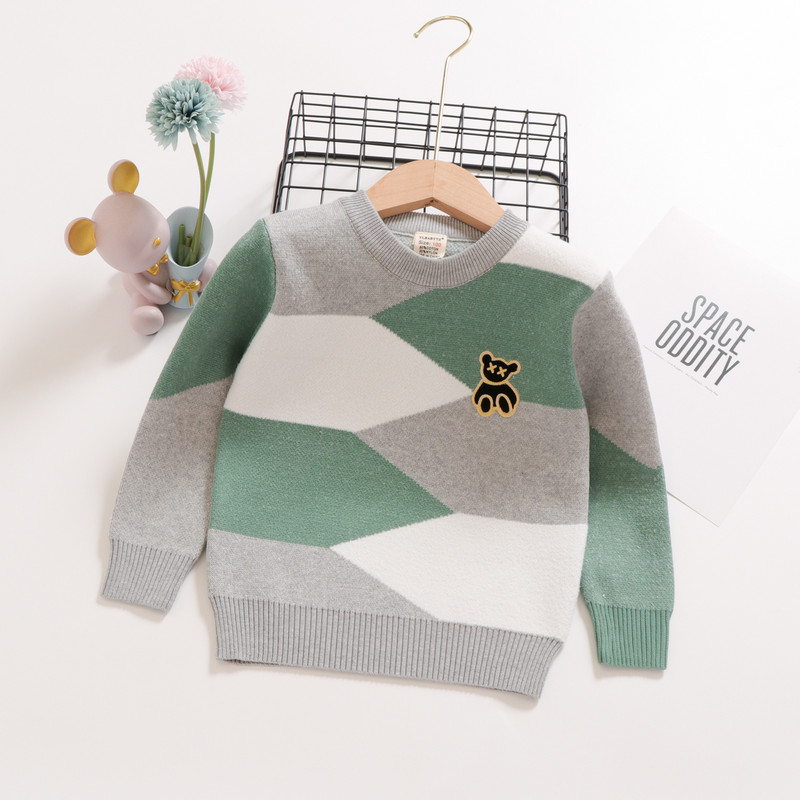 2023 Toamnă Iarnă Copii Desene Animate Pulovere tricotate cu îmbinare Pulover Copii Copii Băieți Pulover Jumper Bumbac Haine pentru copii mici 1-7 ani
