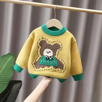 Есенни нови дрехи за бебета, момчета, момичета, бебешки пуловер, плетен пуловер за малко дете, трикотаж за новородени, памучни пуловери с дълъг ръкав и дълги ръкави