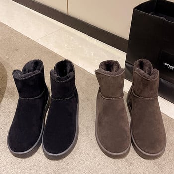 2024 Зимни мъжки памучни обувки с плюшени топли дебели подметки Противоплъзгащи се износоустойчиви ботуши за сняг Работа на открито Обувки за пътуване за свободното време