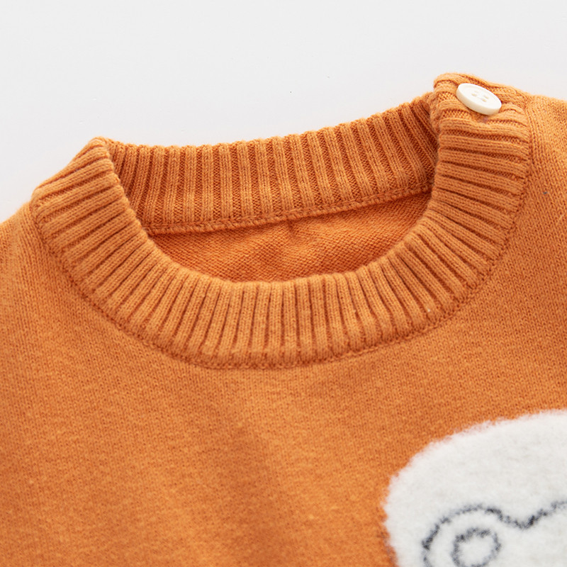 Laste pullover kampsun puuvillane lõng soe väikelaps poistele ja tüdrukutele pikkade varrukatega karu kootud top sügis- ja talveriided