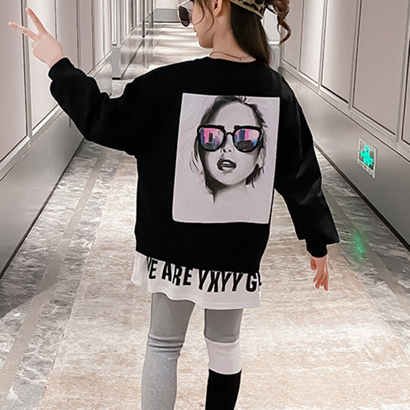 Nové detské oblečenie, dievčenské jesenné oblečenie, ležérne, pre veľké deti, sveter + nohavice, módne športové obleky, 4, 5, 7, 9, 11, 13 rokov