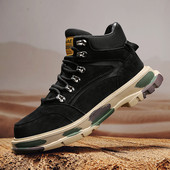 Vintage meeste kingad Moodsad Korea versioon Libisemisvastased Kulumiskindlad Mootorrattasaapad Trendikad vaba aja spordisaapad