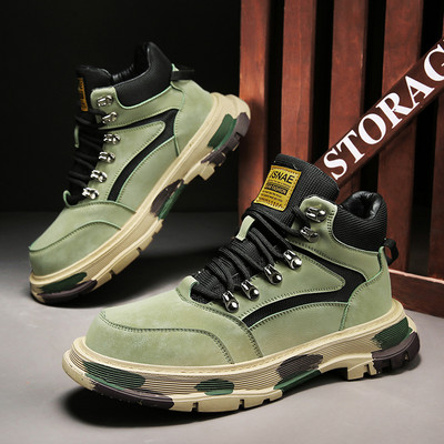 Vintage meeste kingad Moodsad Korea versioon Libisemisvastased Kulumiskindlad Mootorrattasaapad Trendikad vaba aja spordisaapad