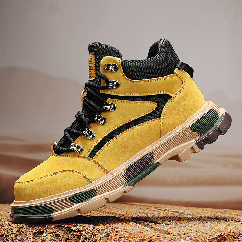 Vintage meeste kingad Moodsad Korea versioon Libisemisvastased Kulumiskindlad Mootorrattasaapad Trendikad vaba aja spordisaapad