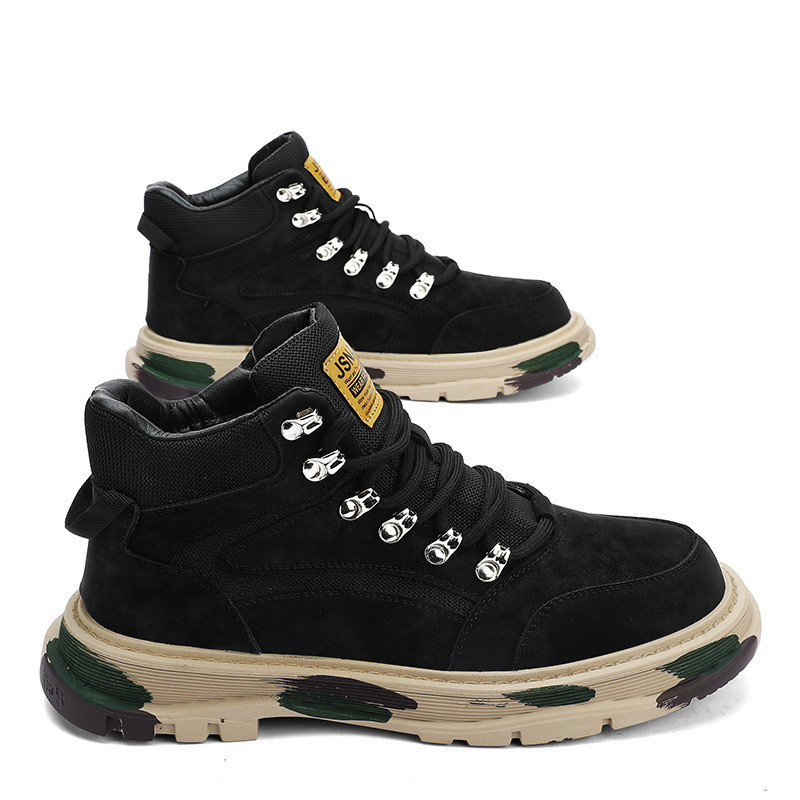 Vintage meeste kingad Moodsad Korea versioon Libisemisvastased Kulumiskindlad Mootorrattasaapad Trendikad vaba aja spordisaapad