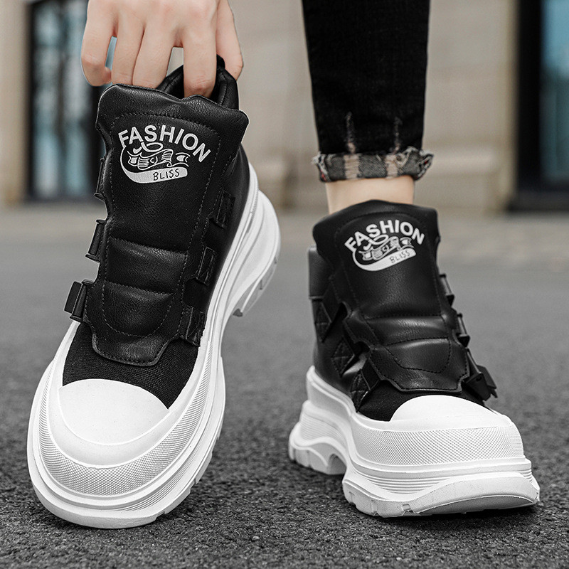 Βρεττανικό στυλ Κοντές μπότες με χοντρή σόλα Ανδρικές νέες τάσεις μόδας Αθλητικά παπούτσια casual Φθινόπωρο Χειμώνας Υπαίθριες μπότες χιονιού Ταξίδια πολυτέλεια