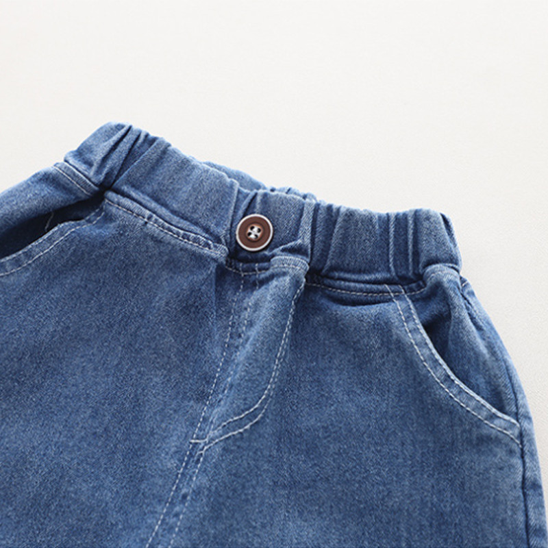 Kevad beebipoisid Puuvillased Lasteriided Triibulised kampsunid Teksad Püksid 2tk/Komplektid Imikud Lapsed Vabaajarõivad Laste Spordirõivad