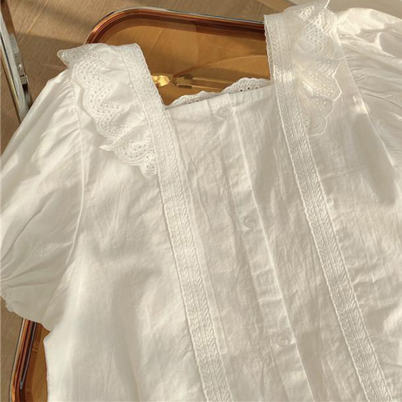 Bear Leader lány öltöny nyár új koreai lányok édes csipke üreges ing hamis két farmer rövidnadrág gyerek ruhák lányok gyerek ruhák