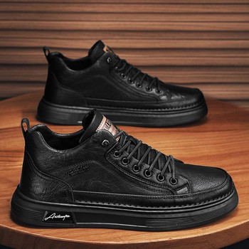 Мъжки есенни зимни бордови обувки Нова мода Дишащи удобни черни спортни обувки Ежедневни обувки за ходене по улицата Луксозни за пътуване
