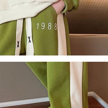 Момичета 2023 г. Нова есенно-пролетна мода Суичър с дълъг ръкав + панталон 2 бр. Костюми 5-14 години Teeange Ежедневни дрехи Комплект детски дрехи