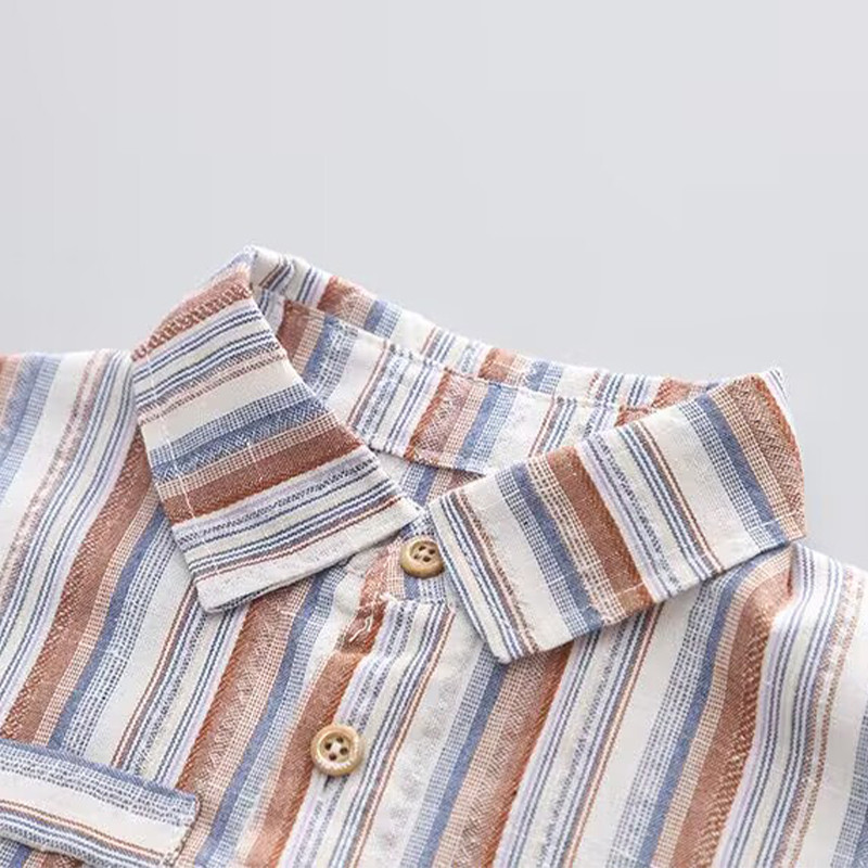 Tavaszi őszi fiú ruha szettek baba pamut csíkos kockás ingek + nadrágok 2 db öltöny gyerekeknek ruhák gyermek alkalmi ruhák