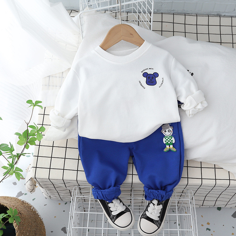 Sügisene laste rõivakomplektid poistele Cartoon karu puuvillased kampsunid + püksid 2 tk. komplektid lastele riided väikelapse poiste spordiülikond